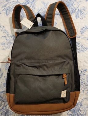 Sun & Stone Backpack In Dark Green And Tan